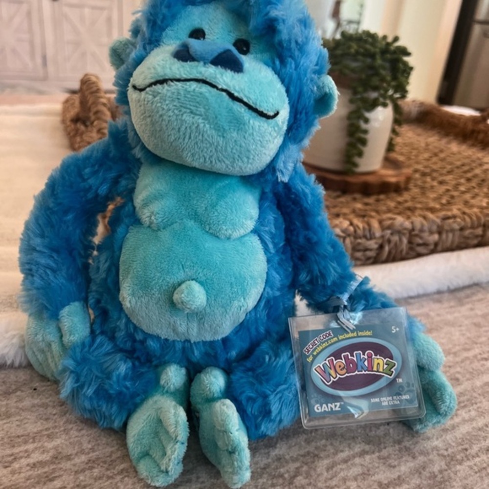 Ganz Webkinz Groovy Blue Gorilla HM741 Sealed Code New